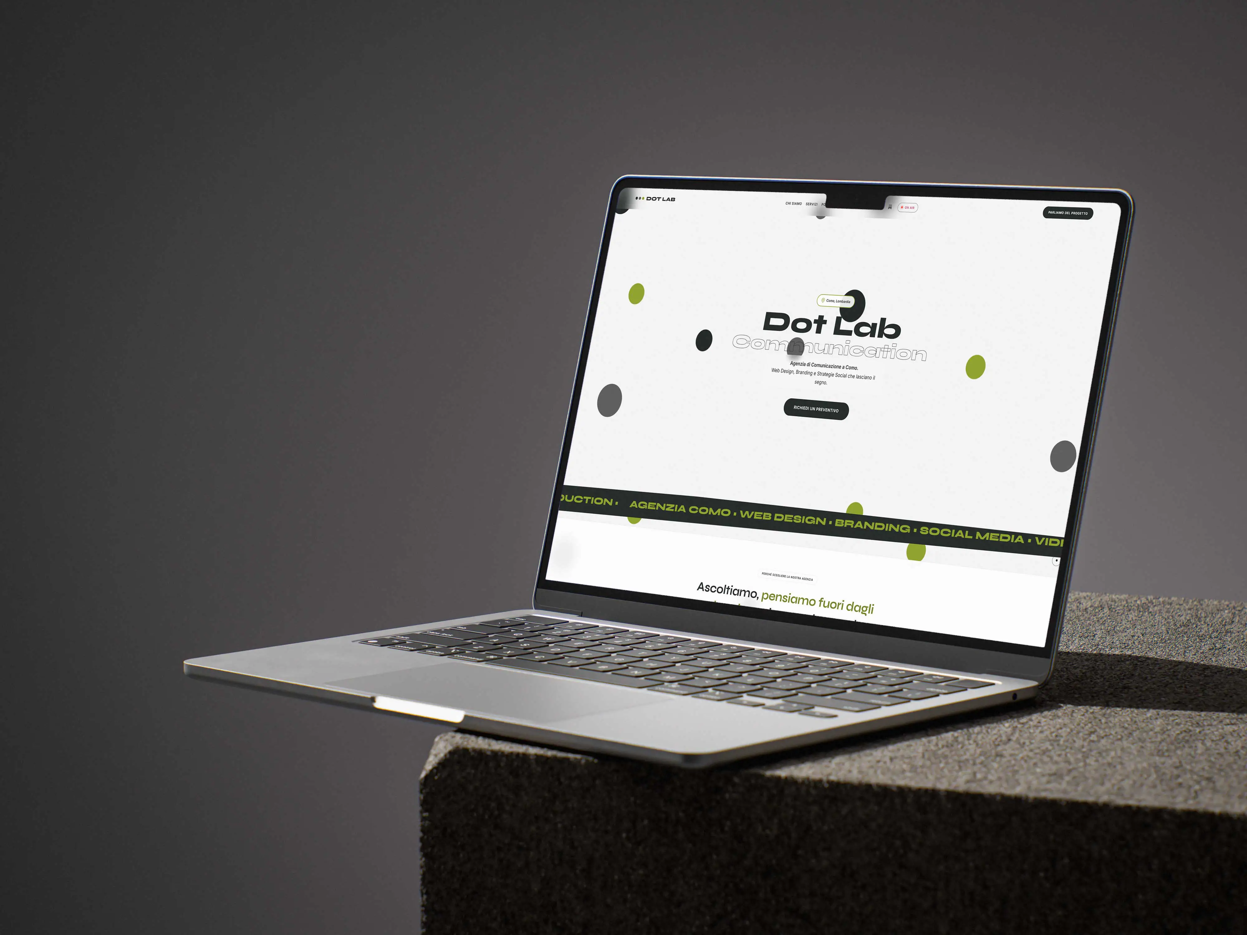 Dot Lab Communication — identità visiva, web e motion design